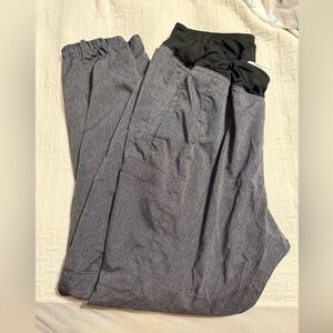 WonderWink Women's Jogger Scrub Pants - Charcoal and Black